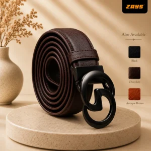 Zays Handcrafted Genuine Leather Belt for Men – Premium Quality, Adjustable, Stylish & Durable - BC111