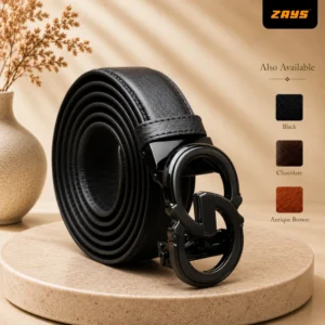 Zays Handcrafted Imported Genuine Leather Auto Gear Belt for Men – Premium Quality, Adjustable, Stylish & Durable - BC149