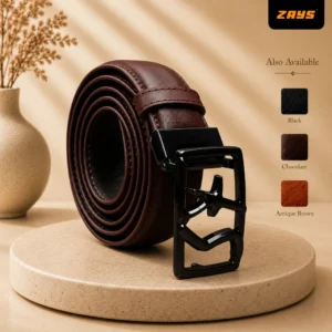 Zays Handcrafted Genuine Leather Belt for Men – Premium Quality, Adjustable, Stylish & Durable - BC116