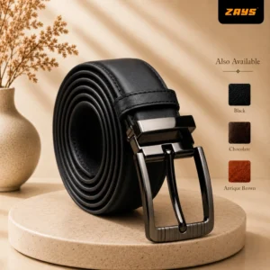 Zays Handcrafted Genuine Leather Belt for Men – Premium Quality, Adjustable, Stylish & Durable - BC117