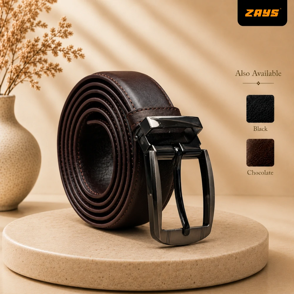 Zays Handcrafted Genuine Leather Belt for Men – Premium Quality, Adjustable, Stylish & Durable - BC118