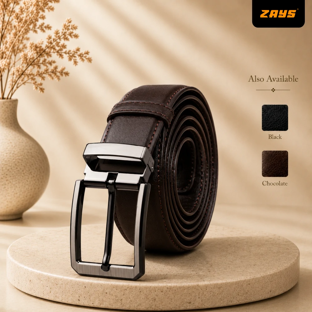 Zays Handcrafted Genuine Leather Belt for Men – Premium Quality, Adjustable, Stylish & Durable - BC119