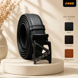 Zays Handcrafted Imported Genuine Leather Auto Gear Belt for Men – Premium Quality, Adjustable, Stylish & Durable - BC120