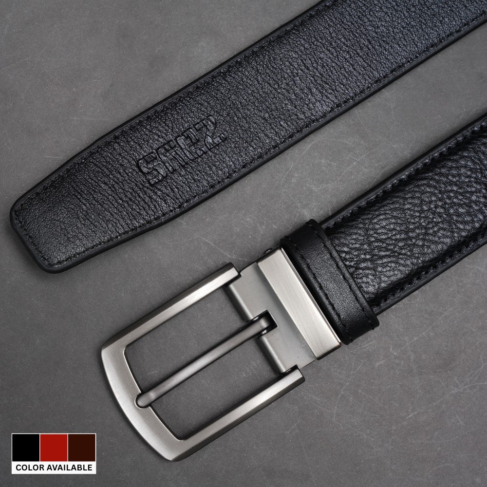 Zays Handcrafted Genuine Leather Belt for Men – Premium Quality, Adjustable, Stylish & Durable (BC103-P)