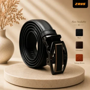 Zays Handcrafted Imported Genuine Leather Auto Gear Belt for Men – Premium Quality, Adjustable, Stylish & Durable - BC129