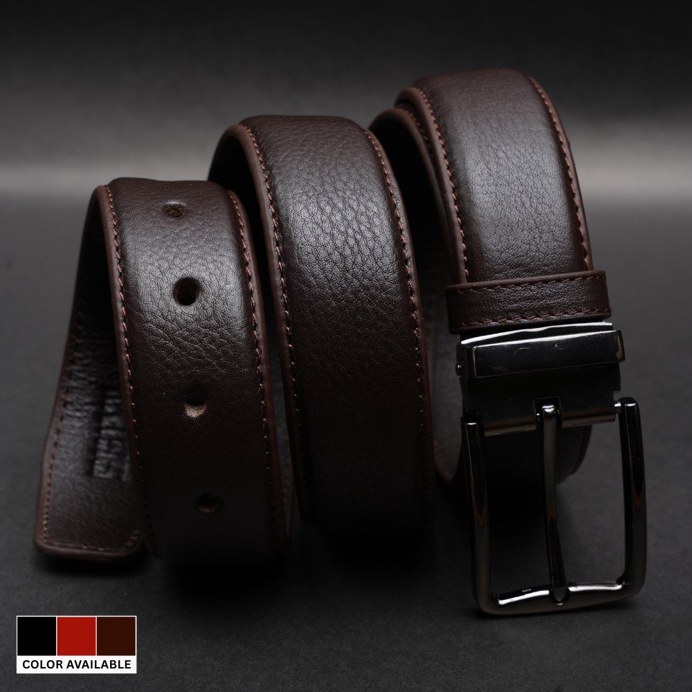 Zays Handcrafted Genuine Leather Belt for Men – Premium Quality, Adjustable, Stylish & Durable - BC107