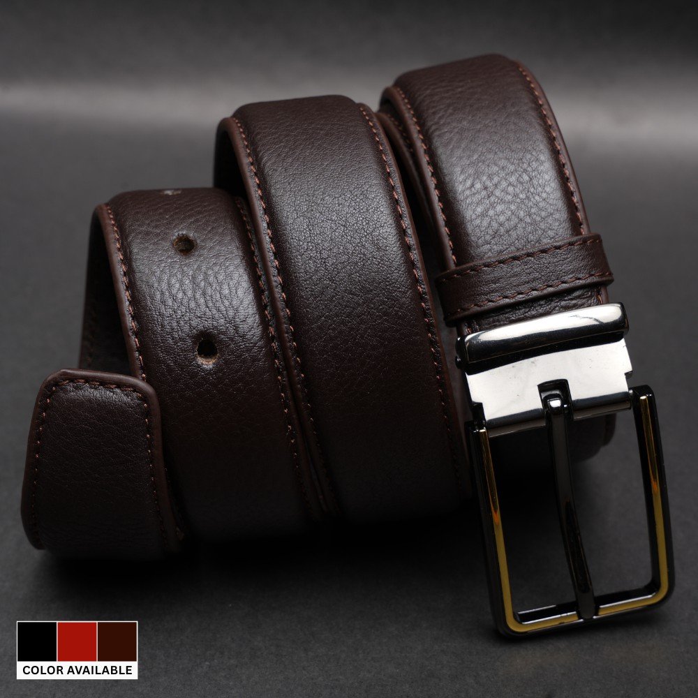 Zays Handcrafted Genuine Leather Belt for Men – Premium Quality, Adjustable, Stylish & Durable - BC106