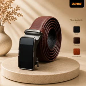 Zays Handcrafted Imported Genuine Leather Auto Gear Belt for Men – Premium Quality, Adjustable, Stylish & Durable - BC137