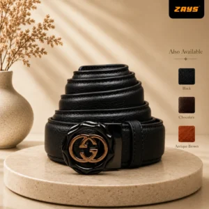 Zays Handcrafted Genuine Leather Belt for Men – Premium Quality, Adjustable, Stylish & Durable - BC105