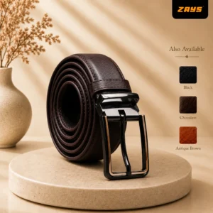 Zays Handcrafted Genuine Leather Belt for Men – Premium Quality, Adjustable, Stylish & Durable - BC106