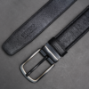 Zays Handcrafted Genuine Leather Belt for Men – Premium Quality, Adjustable, Stylish & Durable (BC104-BS105-Black)