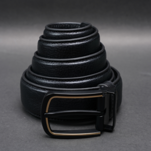 Alternative view of Zays Handcrafted Genuine Leather Belt for Men – Premium Quality, Adjustable, Stylish & Durable (BC104-BS105-Black)