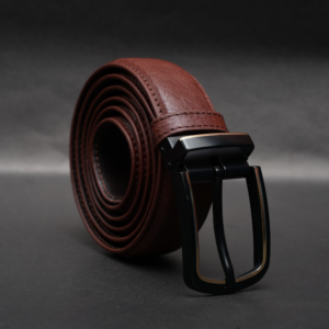 Zays Handcrafted Genuine Leather Belt for Men – Premium Quality, Adjustable, Stylish & Durable (BC104-BS107-Antique Brown)