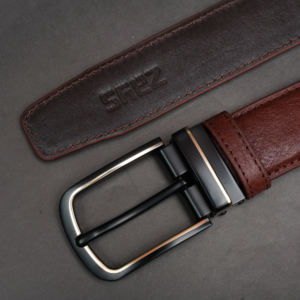 Alternative view of Zays Handcrafted Genuine Leather Belt for Men – Premium Quality, Adjustable, Stylish & Durable (BC104-BS107-Antique Brown)