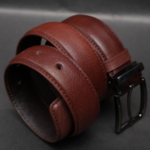 Alternative view of Zays Handcrafted Genuine Leather Belt for Men – Premium Quality, Adjustable, Stylish & Durable (BC107-BS107-Antique Brown)