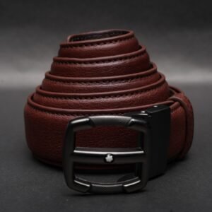 Alternative view of Zays Handcrafted Genuine Leather Belt for Men – Premium Quality, Adjustable, Stylish & Durable - BC110