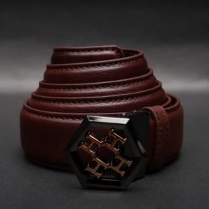 Alternative view of Zays Handcrafted Genuine Leather Belt for Men – Premium Quality, Adjustable, Stylish & Durable - BC112