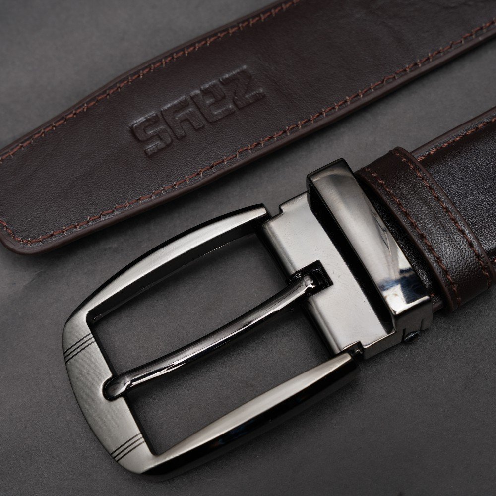 Zays Handcrafted Genuine Leather Belt for Men – Premium Quality, Adjustable, Stylish & Durable - BC118 - Image 17