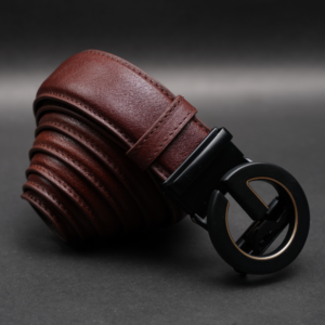 Zays Handcrafted Imported Genuine Leather Auto Gear Belt for Men – Premium Quality, Adjustable, Stylish & Durable (BC139-Antique Brown)