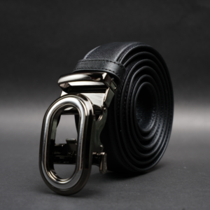 Zays Handcrafted Imported Genuine Leather Auto Gear Belt for Men – Premium Quality, Adjustable, Stylish & Durable (BC140-Black)