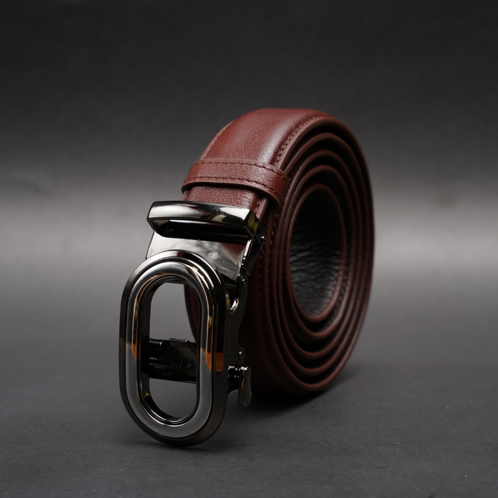 Zays Handcrafted Imported Genuine Leather Auto Gear Belt for Men – Premium Quality, Adjustable, Stylish & Durable (BC140-Antique Brown) - Image 9