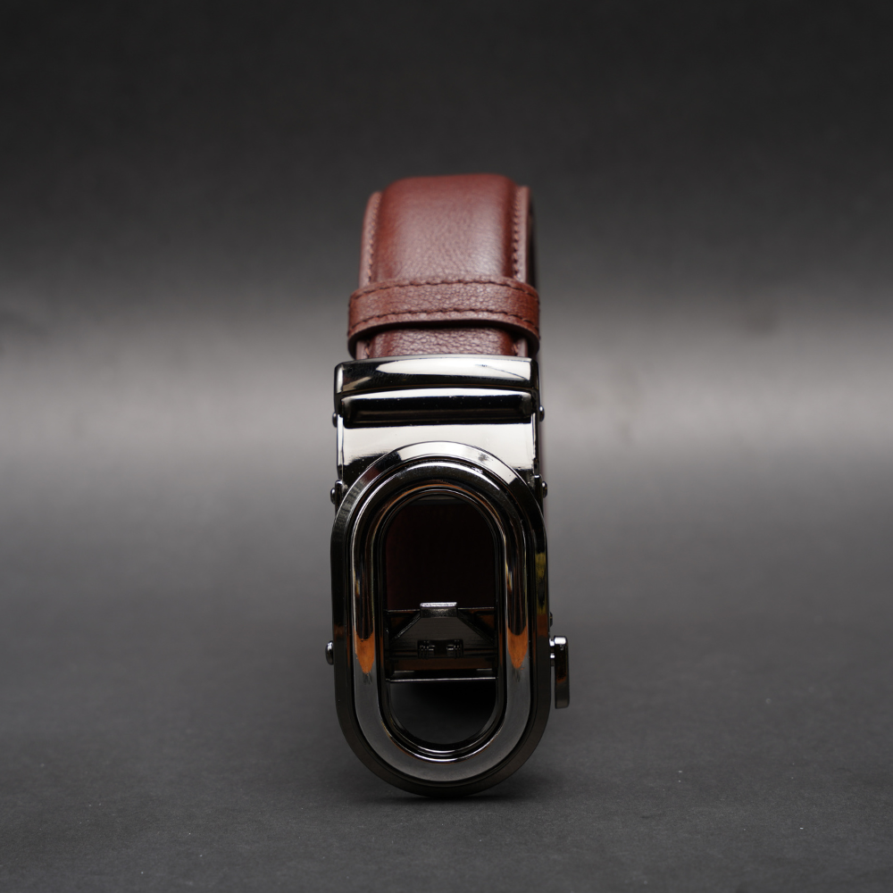 Zays Handcrafted Imported Genuine Leather Auto Gear Belt for Men – Premium Quality, Adjustable, Stylish & Durable (BC140-Antique Brown) - Image 8