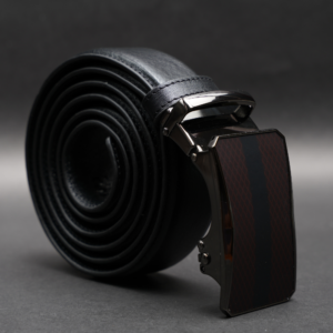 Zays Handcrafted Imported Genuine Leather Auto Gear Belt for Men – Premium Quality, Adjustable, Stylish & Durable (BC148-Black)