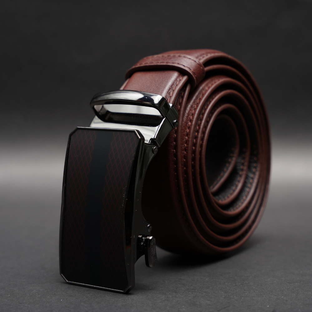 Zays Handcrafted Imported Genuine Leather Auto Gear Belt for Men – Premium Quality, Adjustable, Stylish & Durable (BC148-Antique Brown) - Image 8