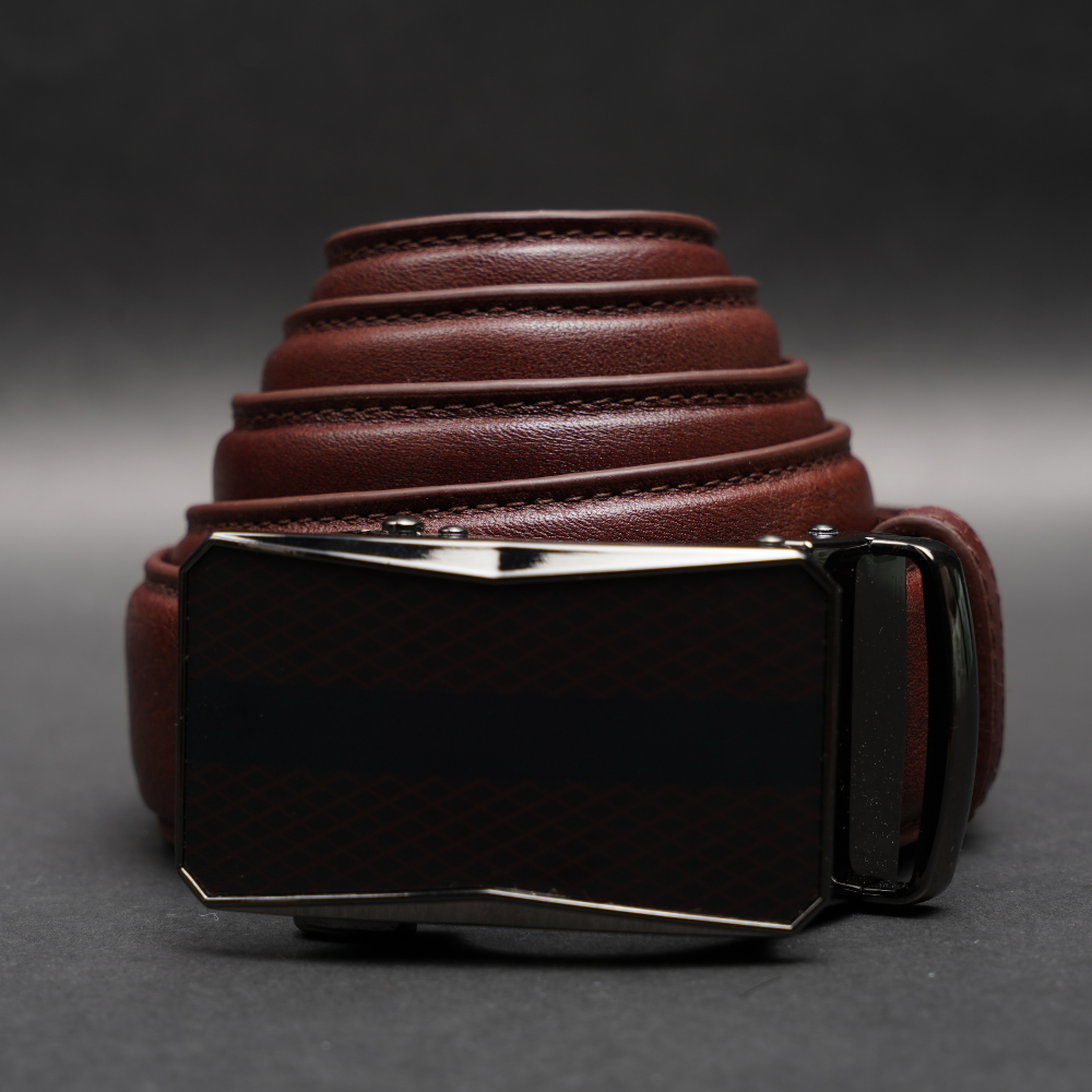 Zays Handcrafted Imported Genuine Leather Auto Gear Belt for Men – Premium Quality, Adjustable, Stylish & Durable (BC148-Antique Brown) - Image 7