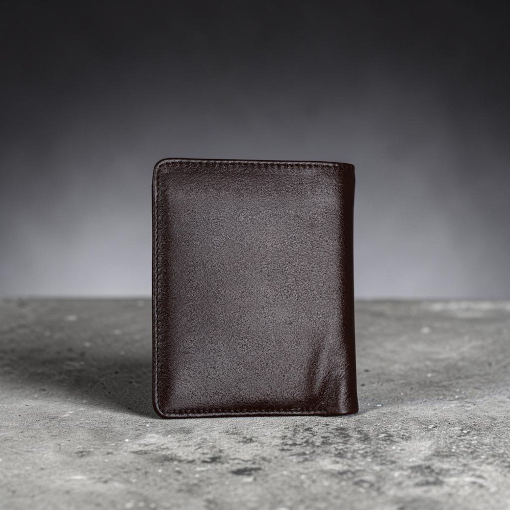 Zays Handcrafted Premium Leather Bifold Short Wallet (SW114-Chocolate) - Image 6