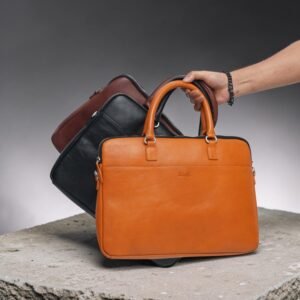 Alternative view of ZAYS Handmade Genuine Leather Executive Laptop Bag for Unisex - Brown
