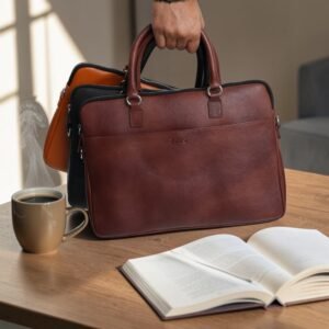 Alternative view of ZAYS Handmade Genuine Leather Executive Laptop Bag for Unisex - Black