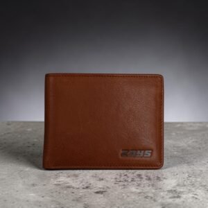 Zays Handcrafted Premium Leather Bifold Short Wallet (SW118-Tan)