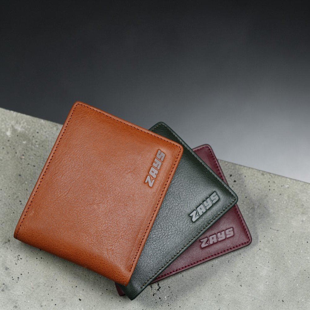 Zays Handcrafted Premium Leather Bifold Short Wallet (SW120-Maroon) - Image 7