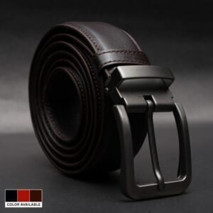 Zays Handcrafted Genuine Leather Belt for Men – Premium Quality, Adjustable, Stylish & Durable (BC101-R)