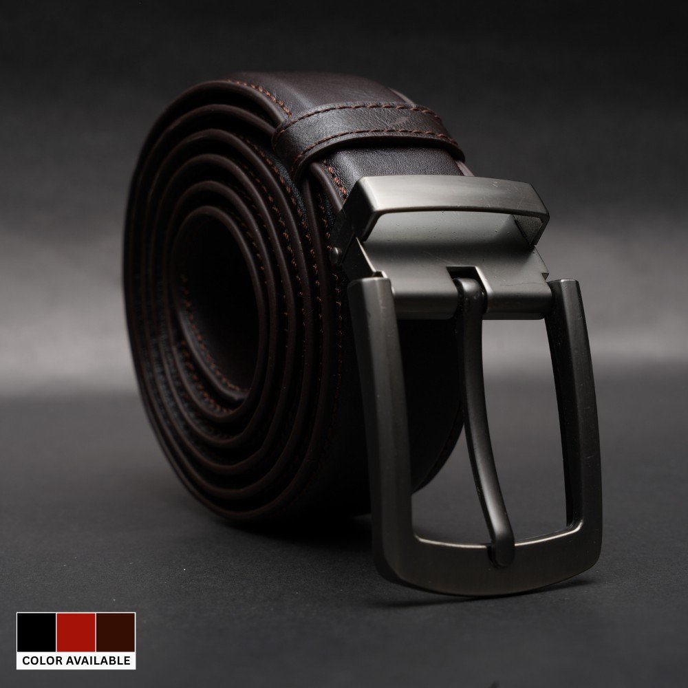 Zays Handcrafted Genuine Leather Belt for Men – Premium Quality, Adjustable, Stylish & Durable (BC103-R)