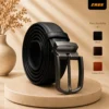 Zays Handcrafted Genuine Leather Belt for Men – Premium Quality, Adjustable, Stylish & Durable (BC102-R)