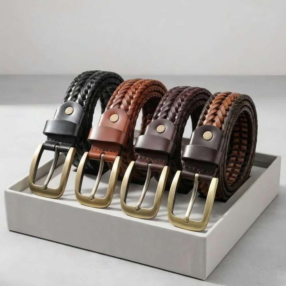 Zays Handcrafted Genuine Leather Belt for Men – Premium Quality, Adjustable, Stylish & Durable - (MB143-146) - Image 3