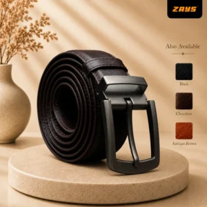 Zays Handcrafted Genuine Leather Belt for Men – Premium Quality, Adjustable, Stylish & Durable (BC103-R)