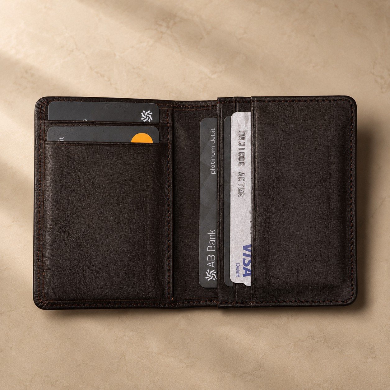 Zays Handcrafted Premium Leather Super Slim Card Holder Mini Wallet (CW121-122) - Image 9
