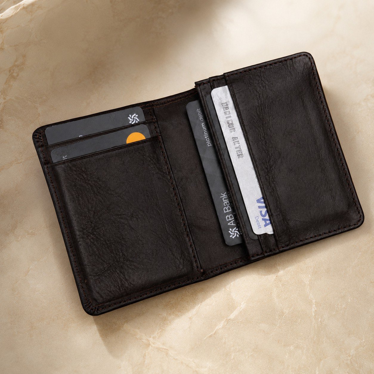 Zays Handcrafted Premium Leather Super Slim Card Holder Mini Wallet (CW121-122) - Image 10