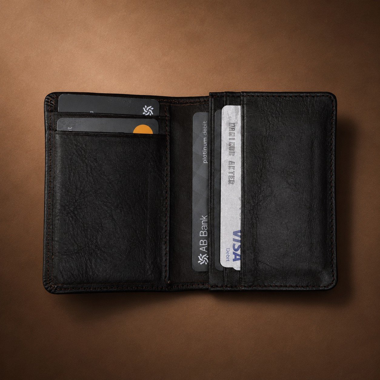 Zays Handcrafted Premium Leather Super Slim Card Holder Mini Wallet (CW121-122) - Image 8