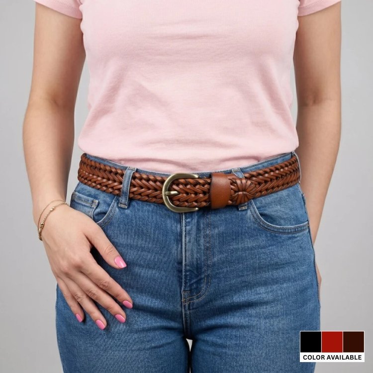 Zays Handcrafted Genuine Leather Belt for Unisex – Premium Quality, Adjustable, Stylish & Durable (WB101-104)