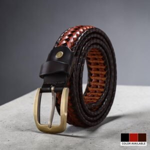 Zays Handcrafted Genuine Leather Belt for Men – Premium Quality, Adjustable, Stylish & Durable - (MB143-146)