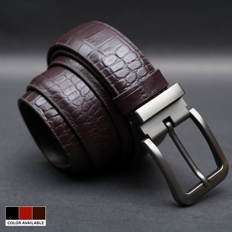 Zays Handcrafted Genuine Leather Belt for Men – Premium Quality, Adjustable, Stylish & Durable (BC101-L)