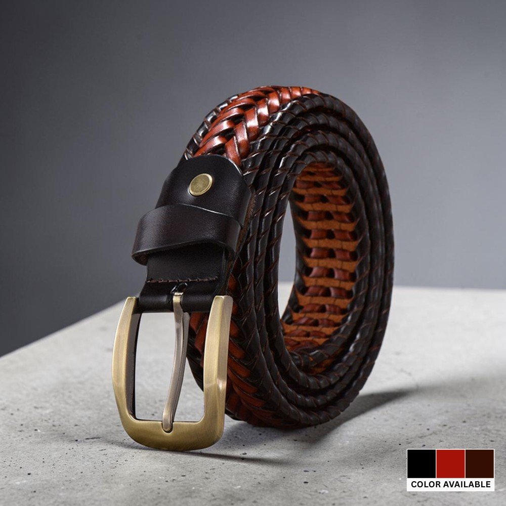 Zays Handcrafted Genuine Leather Belt for Men – Premium Quality, Adjustable, Stylish & Durable - (MB143-146)