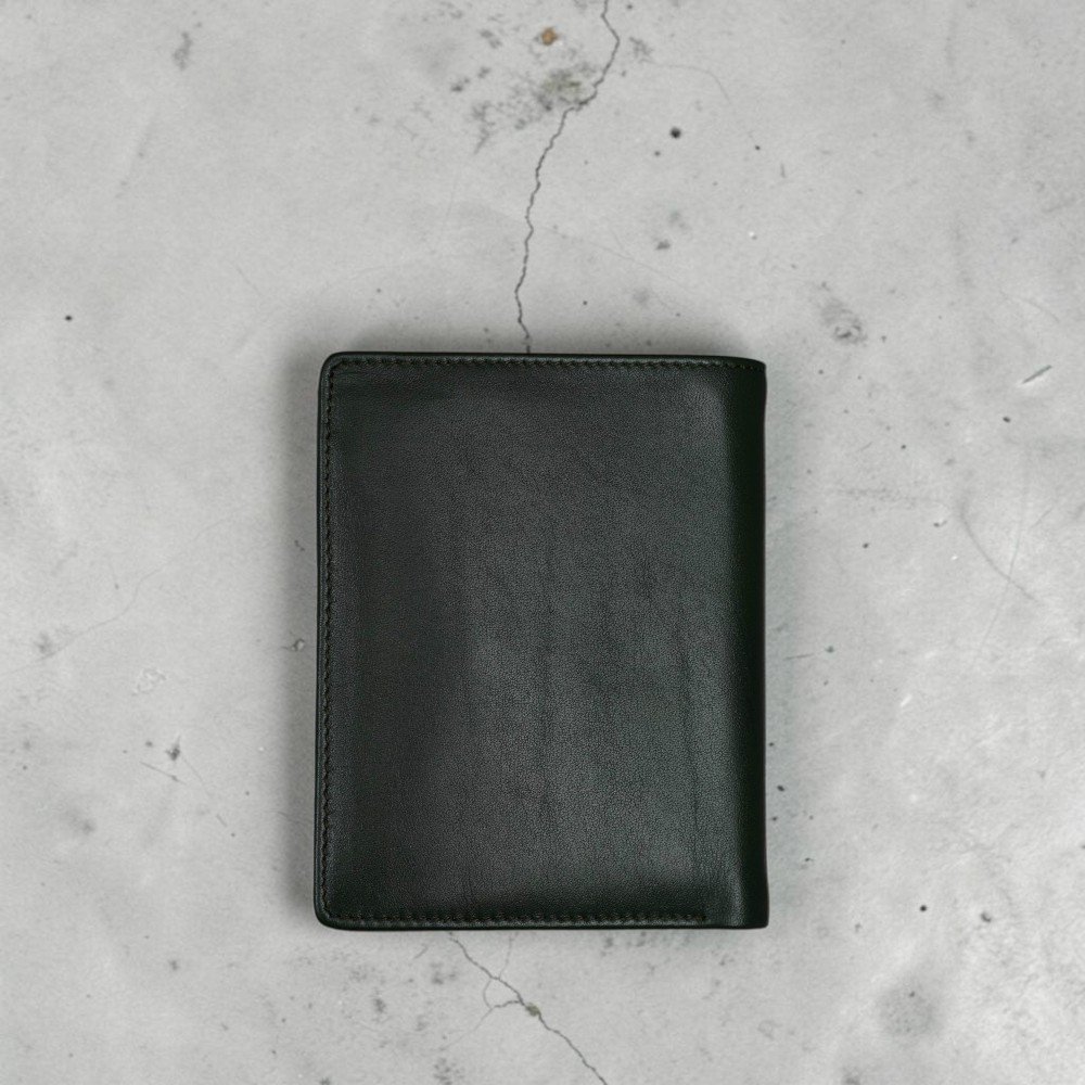 Zays Handcrafted Oil Pull Up Premium Leather Bifold Short Wallet (SW117-Green) - Image 5