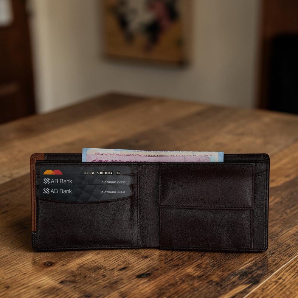 Zays Handcrafted Premium Leather Bifold Short Wallet (SW148-Chocolate) - Image 3