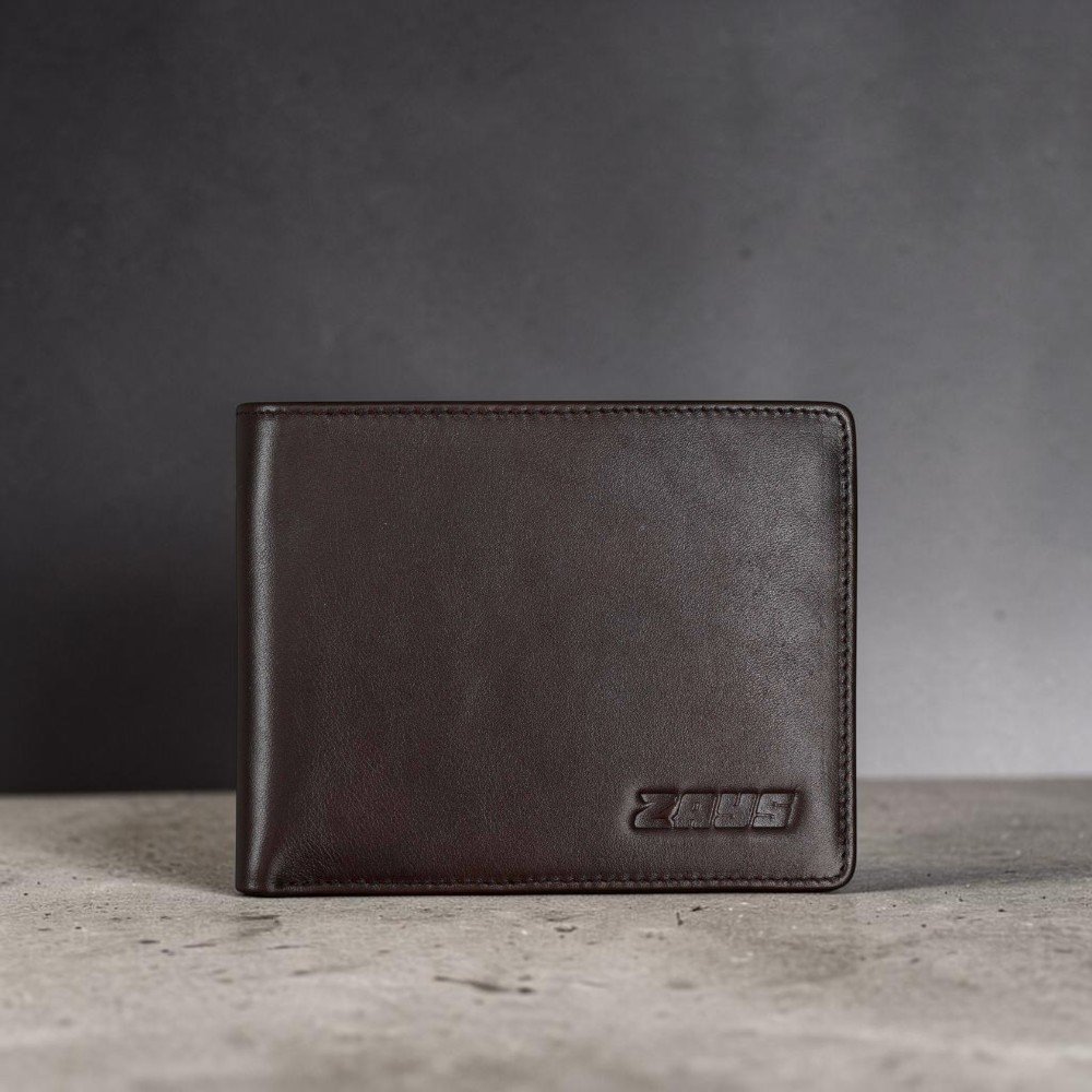 Zays Handcrafted Premium Leather Bifold Short Wallet (SW139-Chocolate) - Image 2