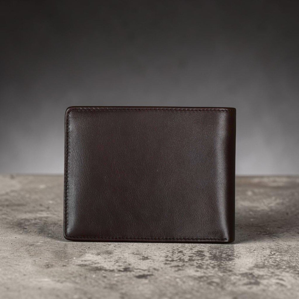Zays Handcrafted Premium Leather Bifold Short Wallet (SW139-Chocolate) - Image 6